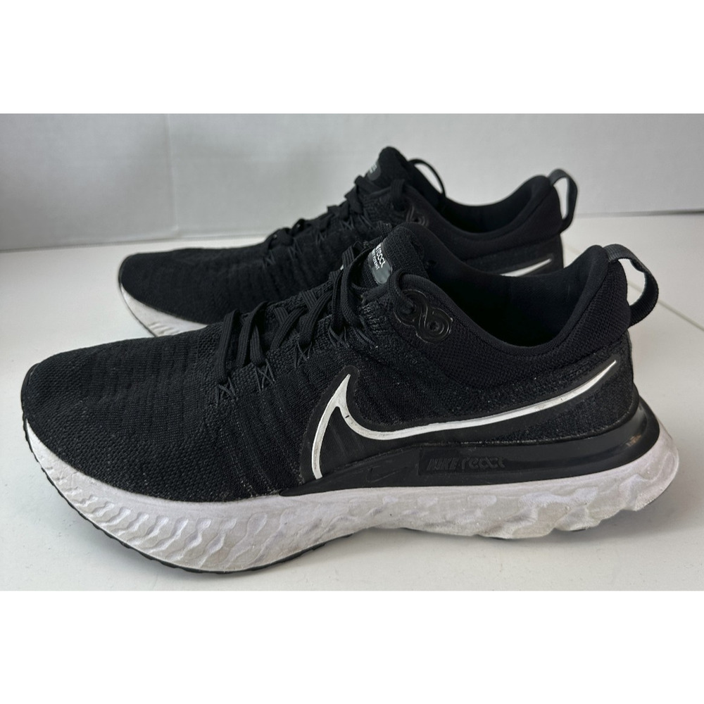 Nike React Infinity Flyknit Women’s Running Shoes 9.5 Black Gym Fitness Sneakers - Picture 11 of 14